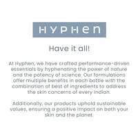 Hyphen 1% Hyaluronic Ultra Light Water Sunscreen SPF 50 PA ++++ | Broad Spectrum & Blue Light Protection | No White Cast | 5% Antioxidants Niacinamide Vitamin E | Korean Sun cream for Men Women | 50ml