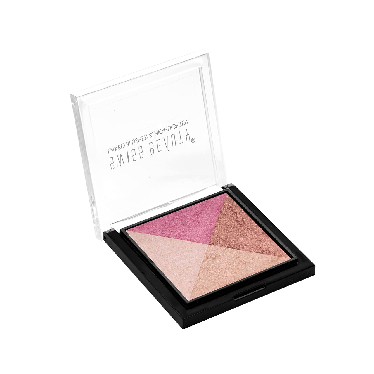 Swiss Beauty Mini Baked Shimmer Blusher And Highlighter Palette For Face Makeup| Multicolor-5, 7 Gm |