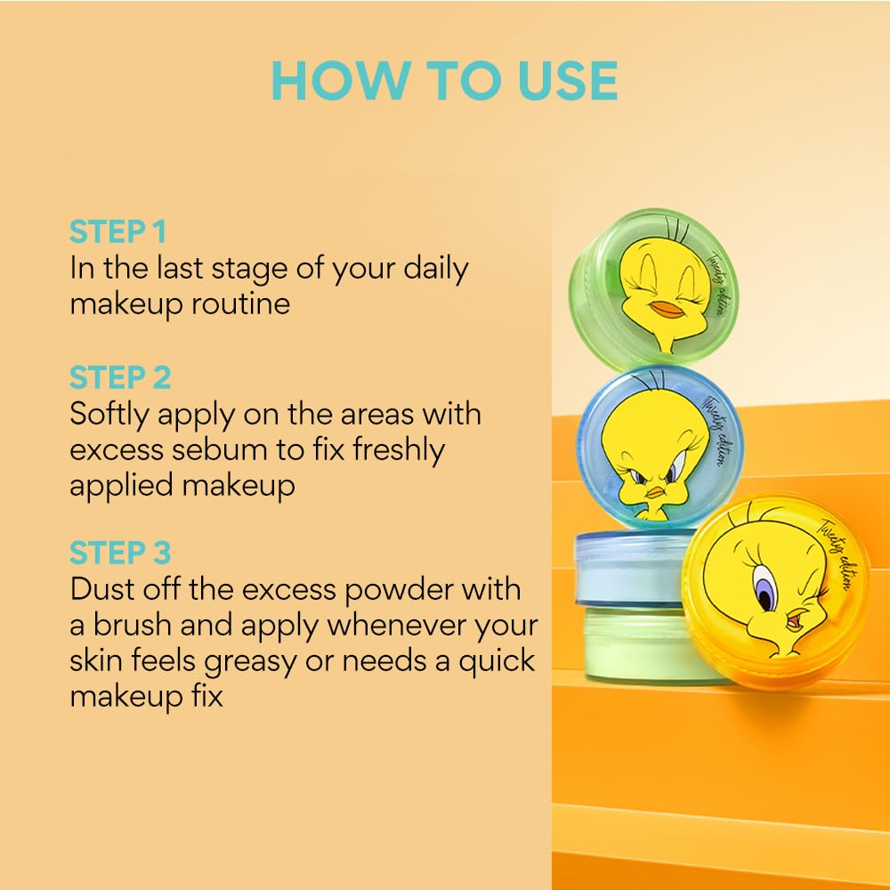 Innisfree No Sebum Mineral Natural Powder 5g | Tweety 02 | Korean Setting Powder for Face | Oil Control for Oily Skin, Makeup Fixer, Reduces Hair Greasiness, Mattifying, Long-Lasting, 3-in-1 Power
