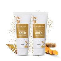 Glamveda Pure Glow Gold Peel Off Mask Enriched With Orange Peel,Turmeric & Saffron Pack of 2 (Gold)