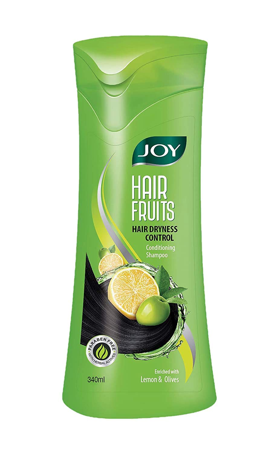 Joy Hair Fruits Hair Dryness Control Conditioning Shampoo Enriched with Lemon & Olives, 340 ml