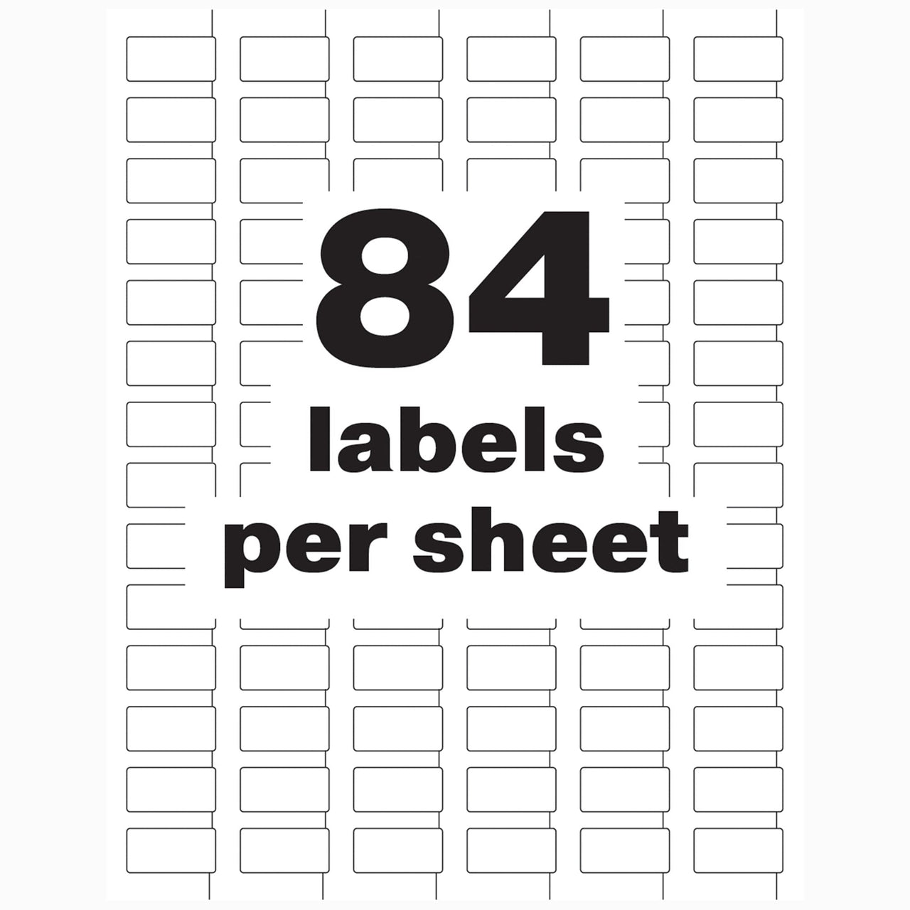 Avery White Asset Tag Labels, 1/2" x 1", Destructible Laser Printable Tags, 672 Waterproof Labels (60535) 1/2" x 1"