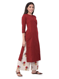 Pistaa's  Women's  Cotton Solid Readymade Salwar Suit Set
