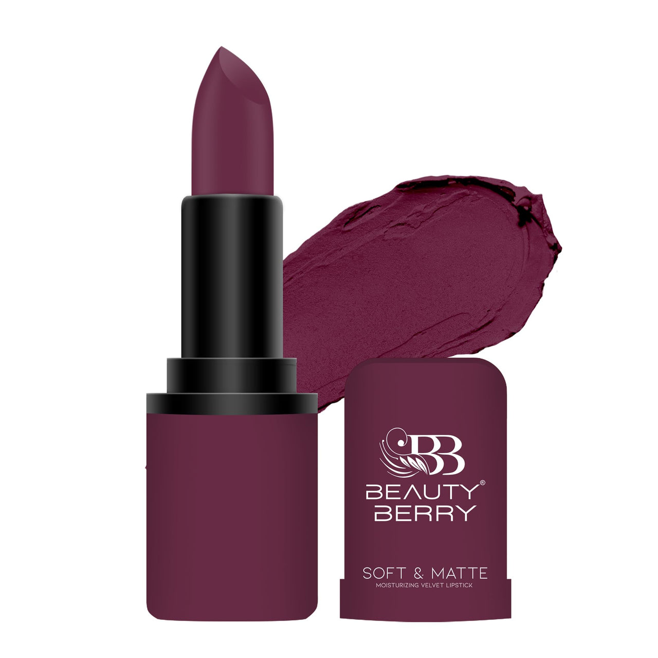 Beauty Berry Soft & Matte Moisturizing Velvet Lipstick For Women - Long-Lasting, Hydrating, High-Pigment Color. (Shade 25)