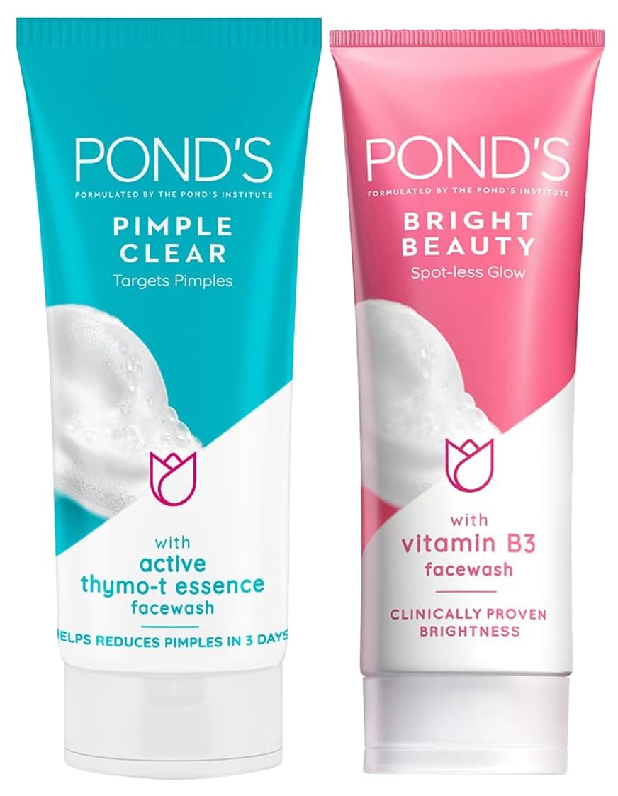 POND's Pimple Clear & Germ Removal Facewash 100 g&POND's Bright Beauty Spot-less Fairness & Germ Removal Facewash 100 g