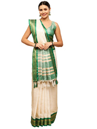 Satrani Women's Poly Silk Woven Saree With Unstitched Blouse Piece