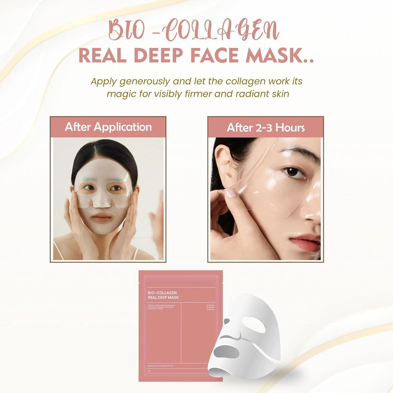 2 Pcs Collagen Overnight Face Mask | Korean Glass Skin Hydrogel Mask for Deep Hydration, Pigmentation, Anti-Aging & Pore Minimizing | Hyaluronic Acid, Niacinamide, Vitamin E & Centella(Pack of 2)