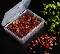 Natural Chip Stone Beads Red Jasper 5-8mm About 400 Pieces Irregular Gemstones Healing Crystal Loose Rocks Bead Hole Drilled DIY for Bracelet Jewelry Making Crafting (5-8mm, Red Jasper)