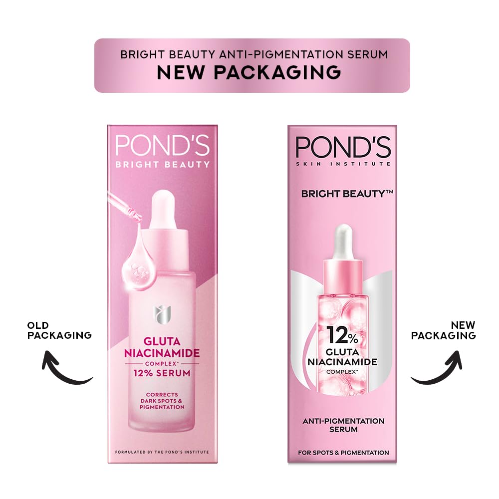 POND'S Anti-Pigmentation Serum With 12% Gluta-Niacinamide Complex For Flawless Radiance, Reduces Pigmentation From Day 7, 14 Ml