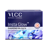 VLCC Insta Glow Diamond Bleach - 402g | With Diamond Powder For Sparkling Fairness | Skin Brightening Bleach | Minimizes Dark Spots, Reduces Facial Hair Visibility.