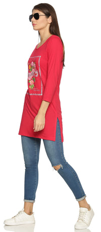 In Love Women's  Long Knee Length Night Wear Tshirts