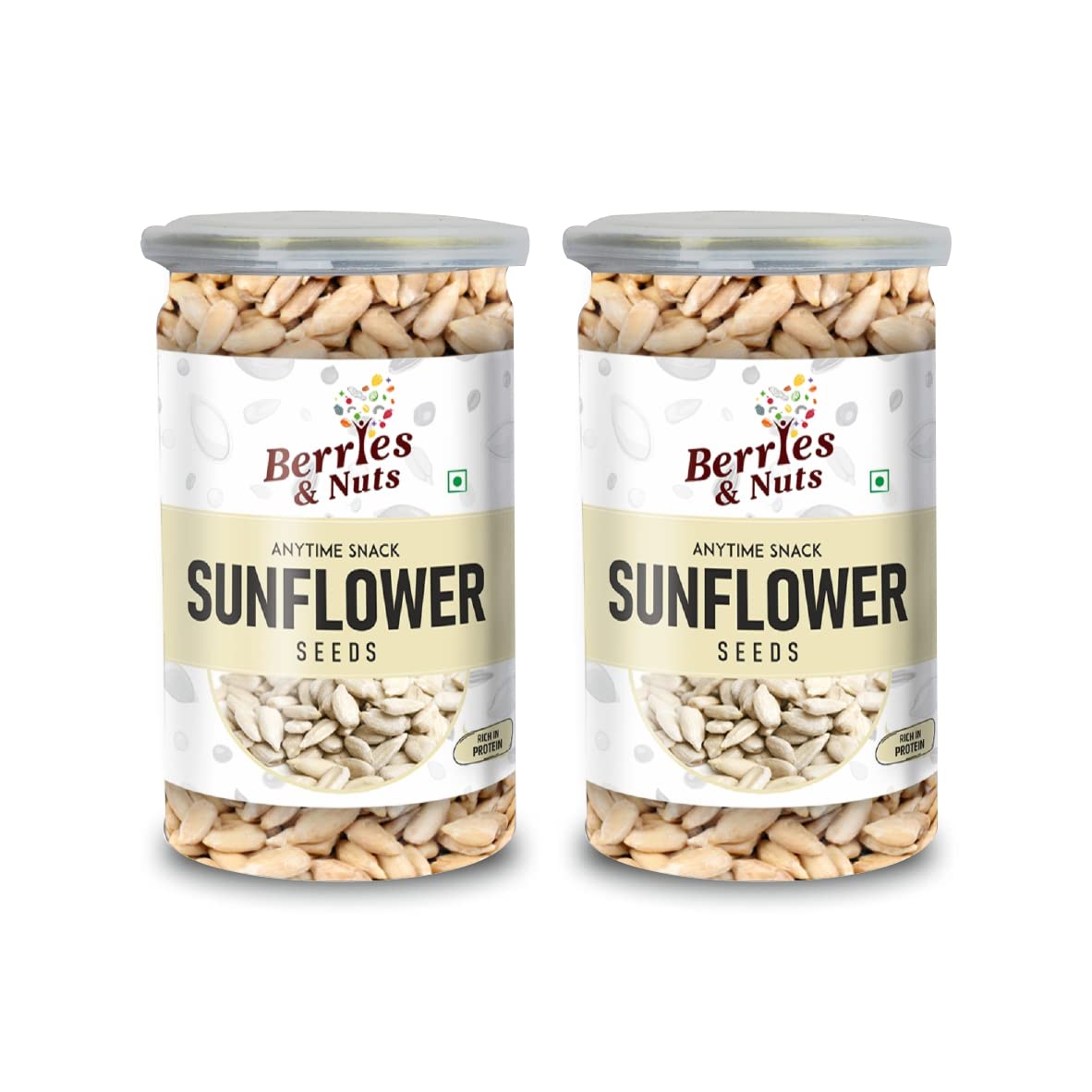Berries And Nuts Premium Sunflower Seeds | 400 Grams | 1 Bottle of 200 Grams
