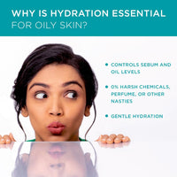 Simple Daily Skin Detox Ultra-light Liquid Moisturiser 60ml | For 24 Hr Hydration & Matte Look | For Oily, Pimple-Prone & Spot-Prone Skin