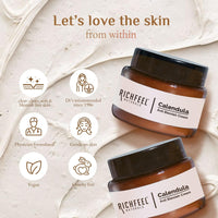 Richfeel Calendula Anti Blemish Overnight Cream | Power of Soothing Calendula & Clinically Potent Echinacea | For Skin prone to Acne, Blackheads & Pores | Physician Formulated | 50 g