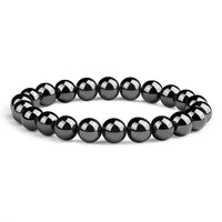 Crystal Vibe 8mm Hematite Bracelet - Elastic Adjustable Crystal Bracelet for Spiritual Healing, Positive Energy – Beaded Bracelet for men women
