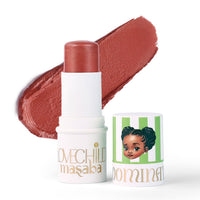 LoveChild Mini Masaba Bloominator Makeup Stick, Lumi-Matte Creamy Blush with Illuminator, Hydrating Shea Butter, Velvety Finish, Buildable, Richly Pigmented, Snuggle (Reddish Brown) 7.5g