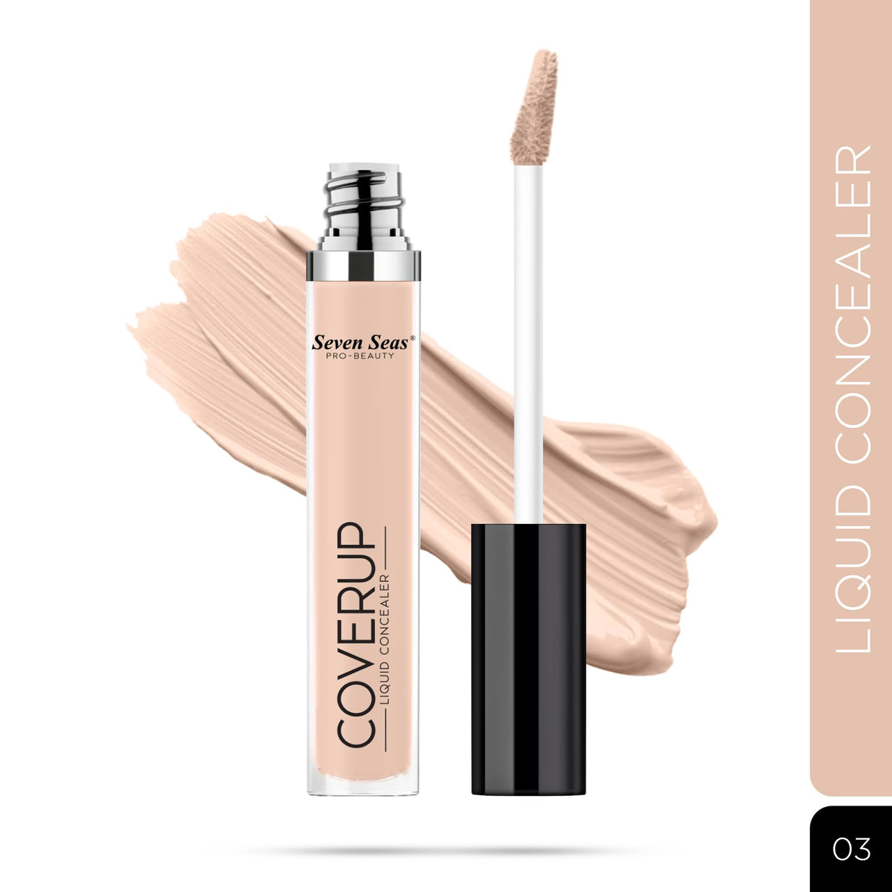 Seven Seas Liquid Light weight Concealer with Full Coverage | Easily Blendable Concealer for face makeup with Matte finish