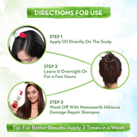 Mamaearth Hibiscus Damage Repair Hair Oil with Hibiscus & Curry Leaves for Strong & Nourished Hair|Repairs Rough, Dry & Damaged Hair|Makes Hair Smooth & Frizz Free|Suitable For All Hair Types (150ml)