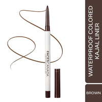 FACES CANADA Ultime Pro Twist Eye Kajal Liner - Brown, 0.35g | High Impact Intense Color In 1 Stroke | 24HR Long Stay | Matte Finish | Soft Texture | Waterproof & Smudgeproof | Made With Carnauba Wax