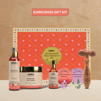 Vedix Kumkumadi Skin Radiance Kit - Ayurvedic Toner, Mask, Serum, Bakuchiol & Ayupods, Face Roller | 6 Product Combo