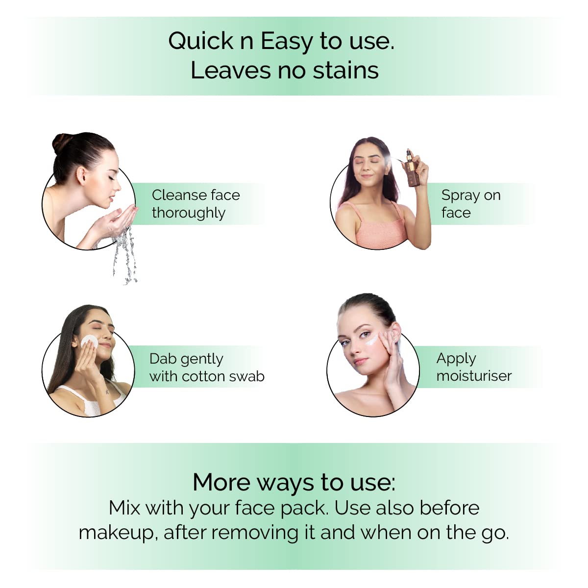 PYOURA Rose Water Face Mist 100ml for Dry Skin, 100% Organic Natural Toner for Glowing, Hydrated Skin and Open Pore Tightening, Unisex Toner Spray for Face for Women & Men