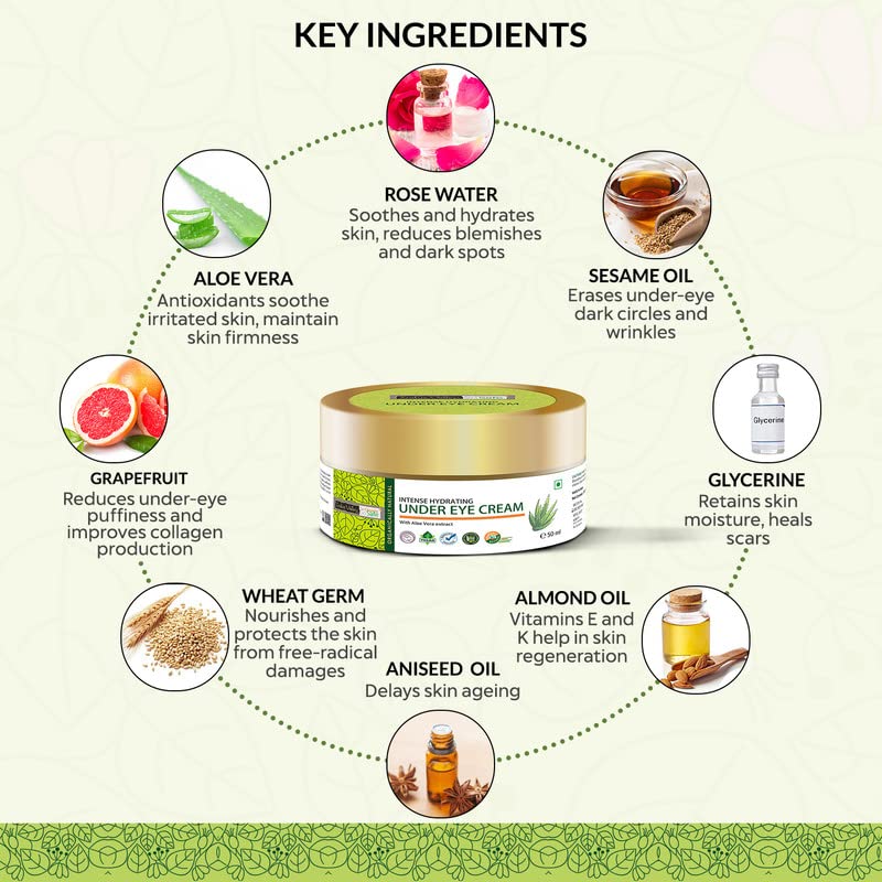 Indus Valley Intense Hydrating Under Eye Cream - Enriched with Guwahati Anise (50 ml)