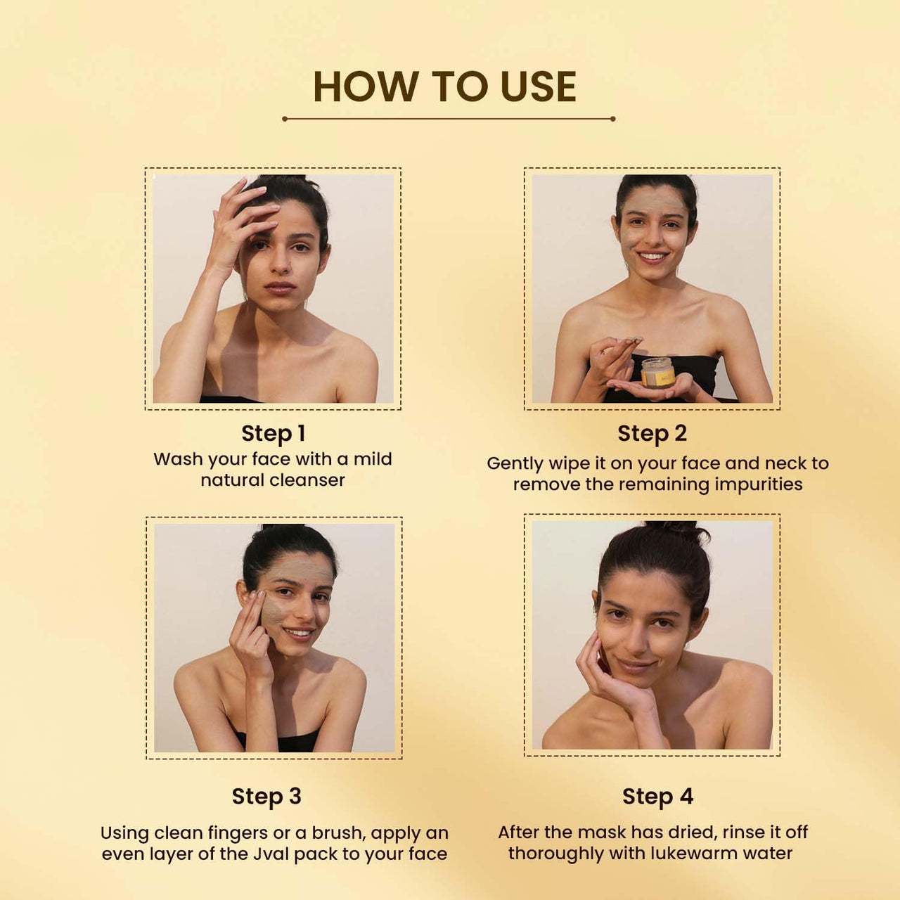 Mellow Herbals Jval Ayurvedic Face Pack | Natural Tan Removal & Skin Brightening | Infused with Turmeric, Sandalwood, Manjistha & Rose Petals | Evens Skin Tone & Enhances Glow | 50g