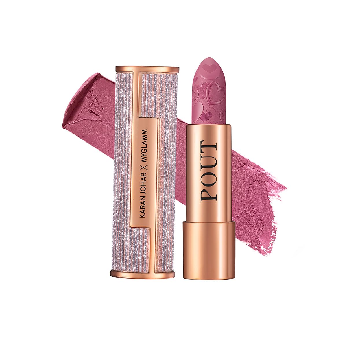 MyGlamm POUT by Karan Johar Intense Matte Plumping Lipstick - Paparazzi Pout (Mauve Pink Shade) | Highly Pigmented, Long Lasting, Lightweight, Creamy Matte Lipstick For Lip Makeup (4g)