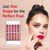 Recode Silky Matte Liquid Lipstick Combo - Smudge-Proof,Transfer-Proof,Long Lasting,Infused with Rosehip & Shea Butter- Rakshabandhan Gift for Sister | Rakhi Gift Set for Sister,Travel Pack of 10