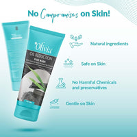Olivia Oil Reduction Face Wash With Charcoal Neem And Green Tea Extracts | Face Wash For Oily, Sensitive & Normal Skin | Reduces Blemishes & Breakouts, Paraben Free - 100Ml