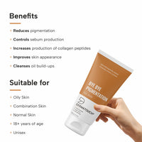 DERMATOUCH Bye Bye Pigmentation Face Wash || Anti Pigmentation Face Wash for Women/Men with Niacinamide, Kojic Acid, & Glutathione -150G