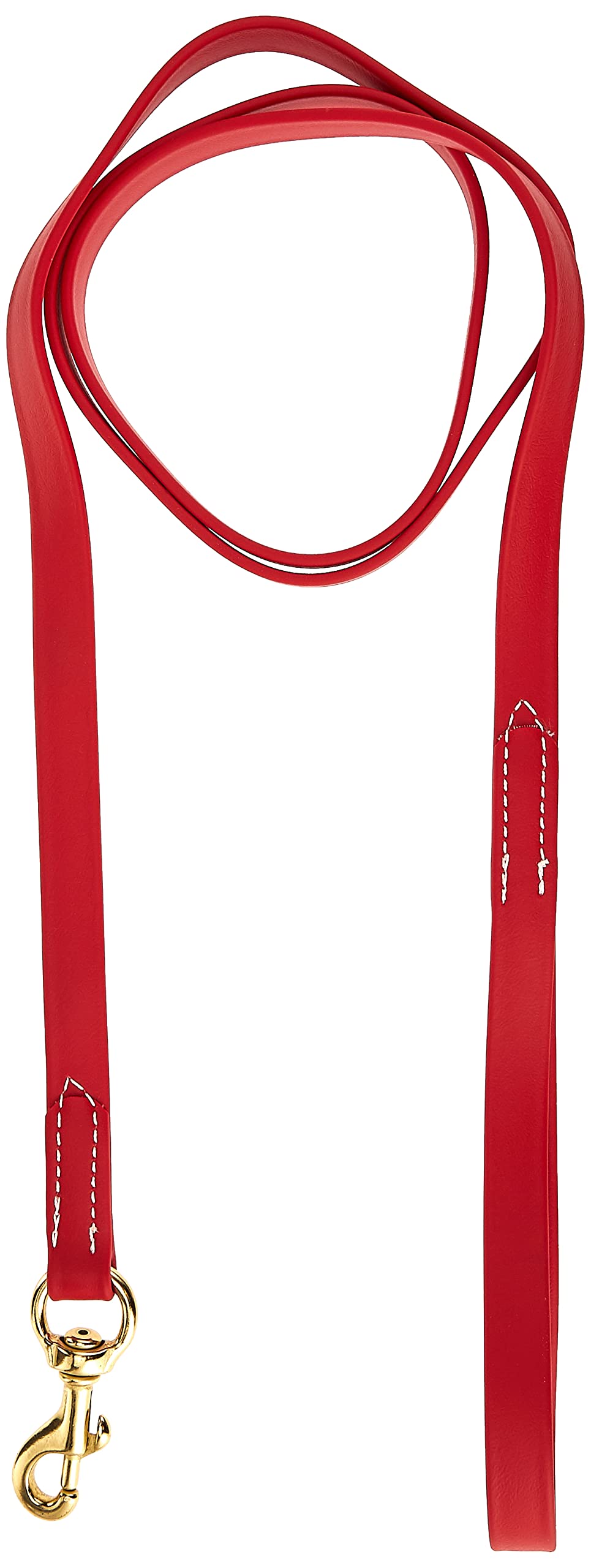 J&J Dog Supplies Biothane Dog Leash, 3/4" Wide by 6' Long, Red