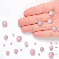 45pcs 8mm Natural Stone Beads Kunzite Beads Energy Crystal Healing Power Gemstone for Jewelry Making, DIY Bracelet Necklace