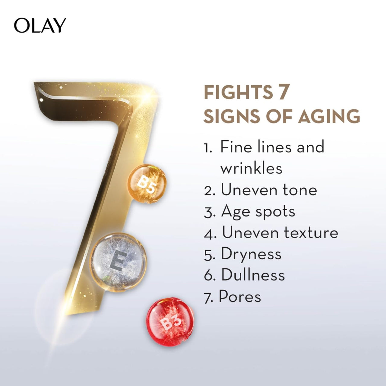 Olay Total Effects Day Cream with SPF 15 | Fights 7 Signs of Ageing | With Niacinamide and Green Tea Extracts | Normal, Oily, Dry, Combination Skin | 50g