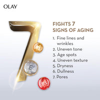 Olay Total Effects Day Cream | Fights 7 Signs of Ageing | With Niacinamide and Green Tea Extracts | Normal, Oily, Dry, Combination Skin | 50g
