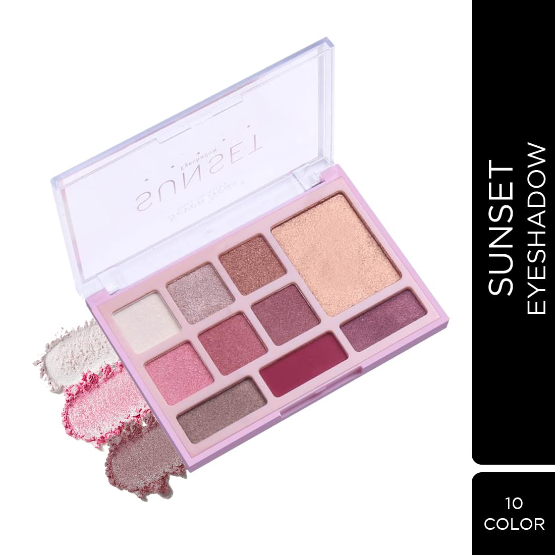 Seven Seas Sunset Eyeshadow 10 Pigmented Colors Eyeshadow Palette| Long Wearing And Easily Blendable Eye Makeup Palette | Matte,Shimmery & Metallic Finish (Skin)