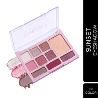 Seven Seas Sunset Eyeshadow 10 Pigmented Colors Eyeshadow Palette| Long Wearing And Easily Blendable Eye Makeup Palette | Matte,Shimmery & Metallic Finish (Skin)