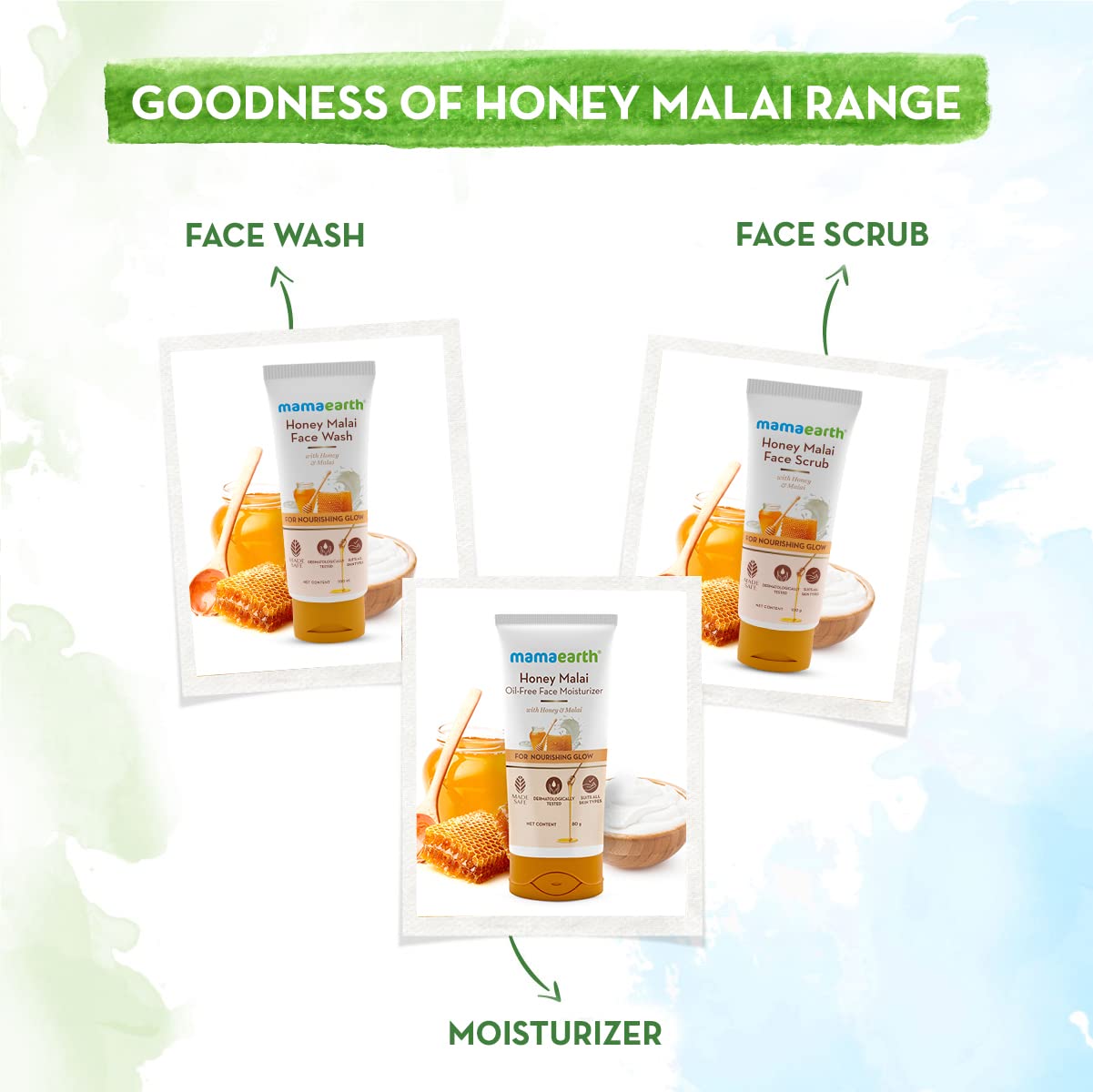Mamaearth Honey Malai Oil-Free Face Moisturizer for Nourishing Glow - 80 g