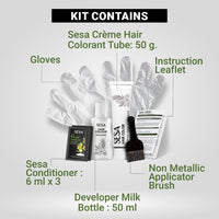 SESA Burgundy Hair Colour For Women and Men Long Lasting for Natural Shiny Smooth Hair with Rosemary, Calendula and Heena, 100% Grey Coverage - Burgundy