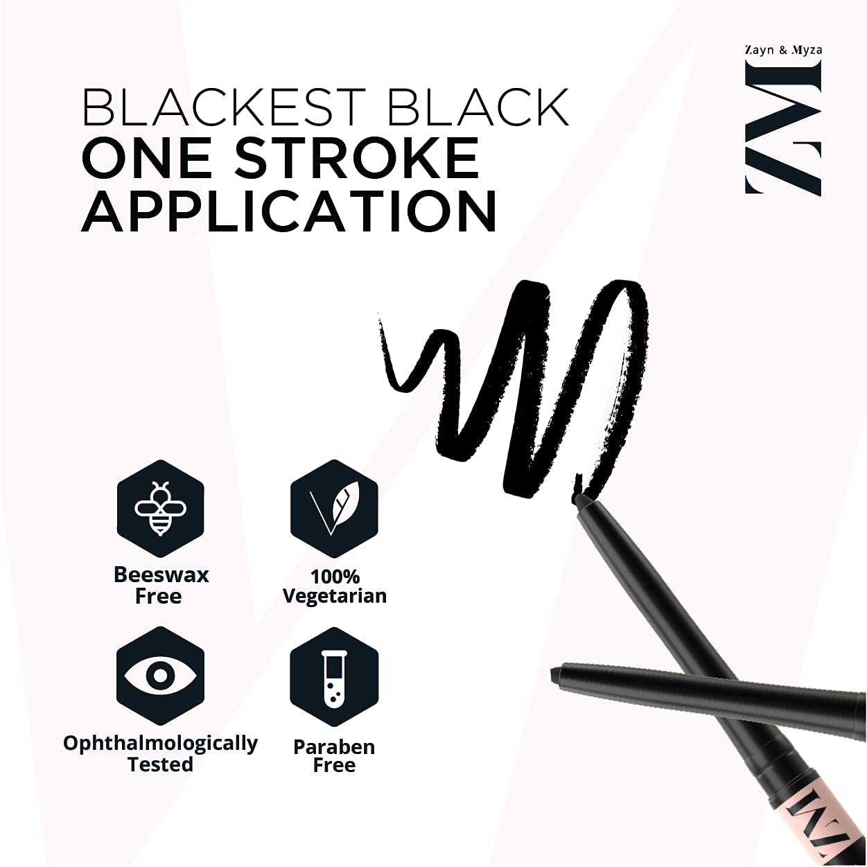 ZM Zayn & Myza Blink IT Kajal (0.35 GM) & Transfer Proof Power Matte Bullet Lipstick 3.2 GM (Blushing Beauty) Combo