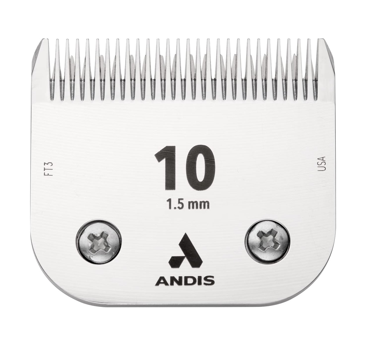 Andis  64315, Ceramic Edge Detachable Pet Clipper Blade  Carbon-Infused Steel with Sharp Cutting Tech, Runs Cooler & Stays Sharper, Resists Rust & Heat, Size-10 - Fits AG, AGC & BDC Series, Chrome