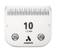 Andis  64315, Ceramic Edge Detachable Pet Clipper Blade  Carbon-Infused Steel with Sharp Cutting Tech, Runs Cooler & Stays Sharper, Resists Rust & Heat, Size-10 - Fits AG, AGC & BDC Series, Chrome