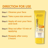 Jovees Herbal Sun Guard Lotion SPF 60 Pa+++ Broad Spectrum For All Skin | 3 in 1 Matte Lotion UVA/UVB Protection, Moisture Balance, Even Tone Skin For Women/Men 100ml (Pack of 2)
