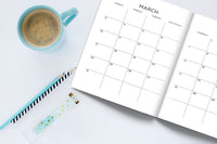 Busy AF: 2018-2019 Academic Planner: August 1, 2018 to July 31, 2019: Weekly & Monthly Planner: Student & Teacher Edition: Gold Pink & Blue Modern Florals