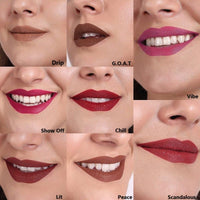 FeMent Clean Beauty Matte Liquid Lipstick For Women, Highly Pigmented, Long Lasting, TransferProof, Lip Makeup, Smudge Proof - 6.5 ML (PEACE)