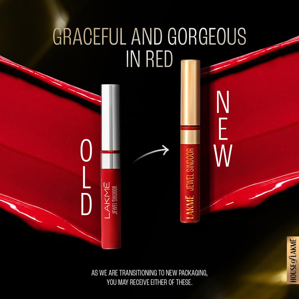 Lakmé Jewel Sindoor, Maroon, Quick Drying, Long Lasting, Liquid Sindoor, 4.5 ml