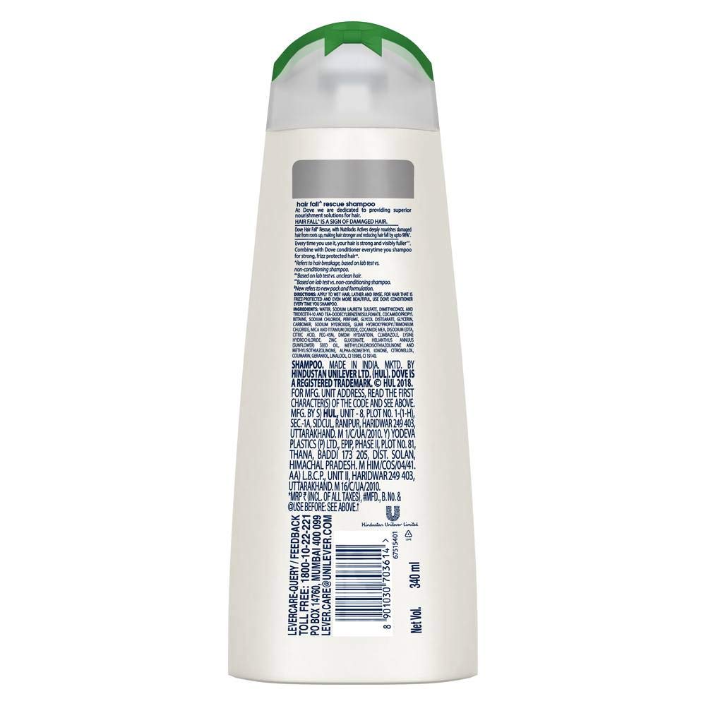 Dove Hair Fall Rescue Shampoo, 1L & Dove Hair Fall Rescue Shampoo, 340ml