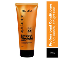 MATRIX Opti.Care Smooth Straight Professional Conditioner for Frizzy, Unmanageable Hair | 96Hr Frizz Control | Used by 1 Lakh Hairstylists | with Shea Butter, 196gm