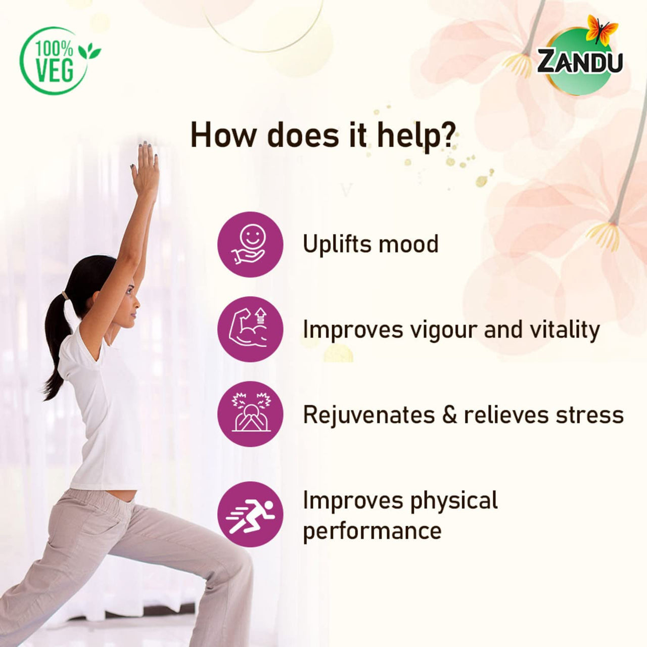 Zandu Vigorex For Her: A Daily Energizer |100% Natural,Authentic & Safe ingredients| Her Secret Remedy for Vigour and Vitality (Pack of 60 capsules)