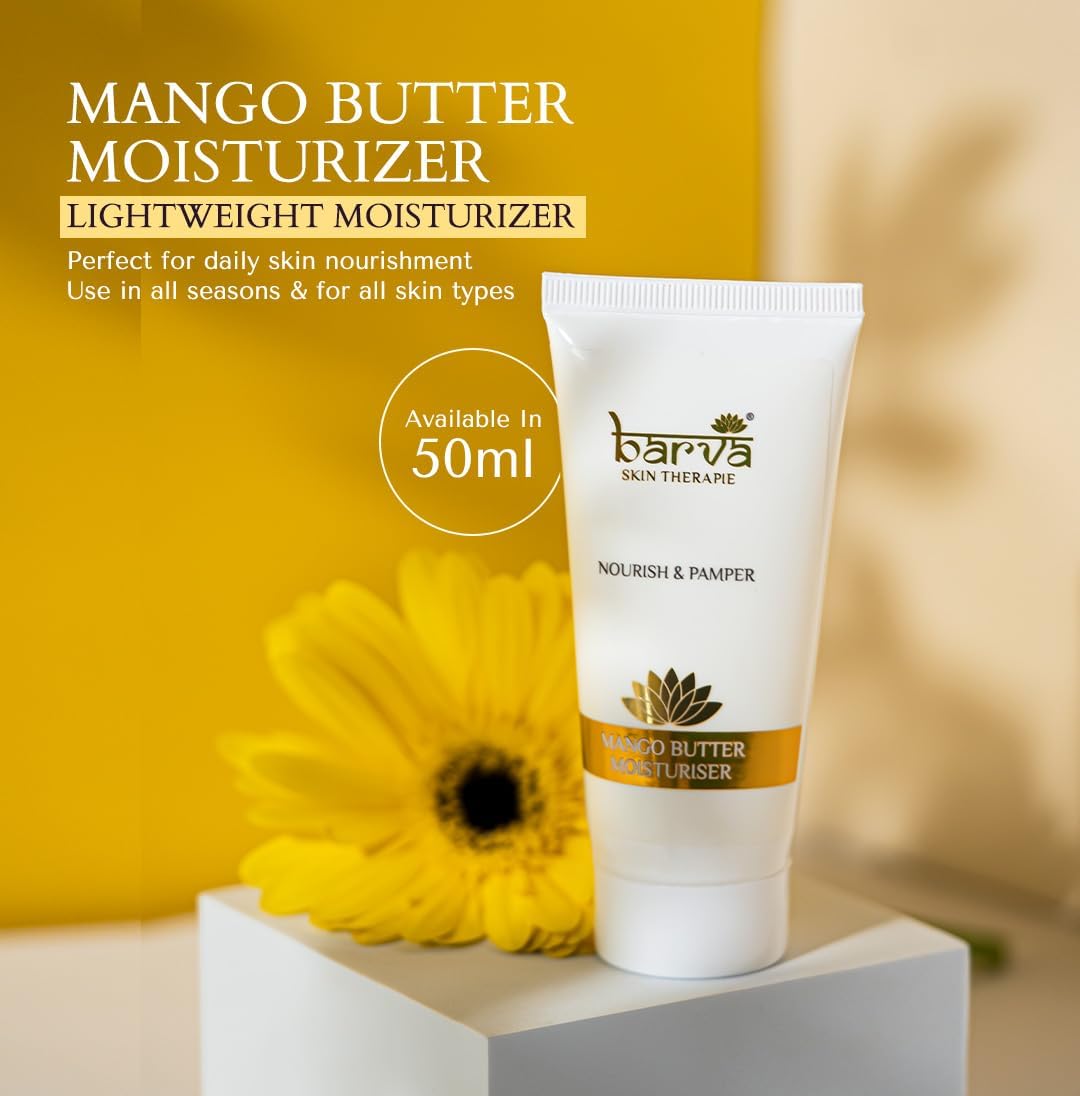 Barva Dry Skin Special | Natural Skincare For Face & Body | Made With Ghee, Aloe Vera, Vitamin -E | 3-Products Set | Mango Butter, Pomegranate Body Lotion & Lip Balm.